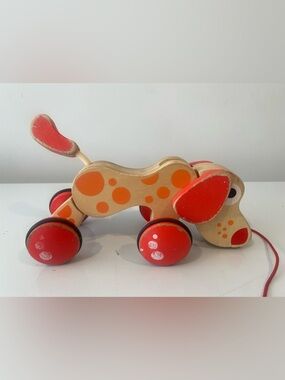 Hape Walk A Long Pepe Puppy Wooden Pull along Toddler Toy